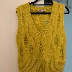 Zara, women’s, v-neck, sweater vest